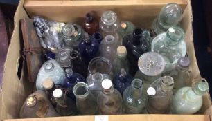 A quantity of old glass bottles etc.