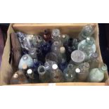 A quantity of old glass bottles etc.