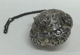 A Continental silver domed compact. Approx. 82 gra