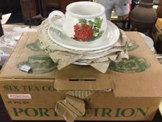 A boxed Portmeirion tea service.