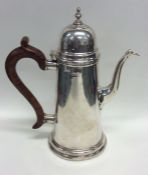 A Georgian style tapering sided silver coffee pot