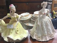 Two Royal Doulton figures of ladies.