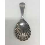 An Edwardian OE pattern silver caddy spoon. Sheffi