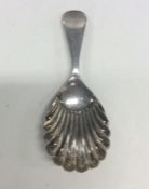 An Edwardian OE pattern silver caddy spoon. Sheffi