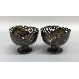 A pair of Turkish silver gilt cups decorated with