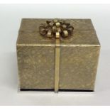 STUART DEVLIN: A heavy silver gilt box in the form
