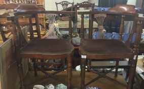 A pair of Victorian corner chairs.