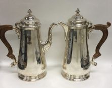 A good Georgian style tapering silver coffee pot t