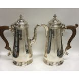 A good Georgian style tapering silver coffee pot t