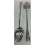 A pair of OE pattern silver basting spoons. London