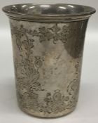 An unusual Continental silver tapering beaker deco