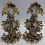 An attractive pair of late Victorian spill vases d