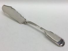 EXETER: A silver fiddle pattern butter knife. Appr