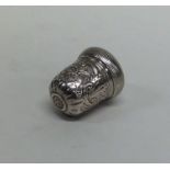 An unusual Georgian silver acorn shaped nutmeg gra