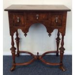 A good George I style burr walnut lowboy on stretc