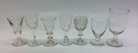 A group of Georgian and other glasses. Est. £30 -