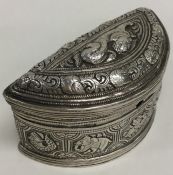 An Indian semi-circular dome box decorated with dr