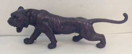 A large bronze model of a Tiger.