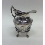 A heavy Edwardian silver cream jug. Birmingham. By