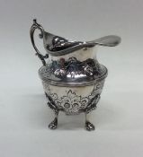 A heavy Edwardian silver cream jug. Birmingham. By