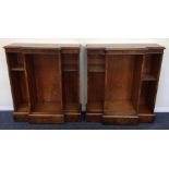 A good pair of burr walnut break front small bookc