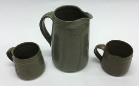 DAVID LEACH: A tapering pottery water jug together