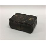 A 19th Century tortoiseshell snuff box attractivel