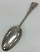 A Georgian Hanoverian pattern silver tablespoon with crest