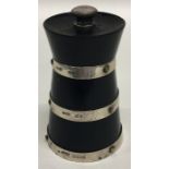 A good quality silver and ebony pepper grinder of