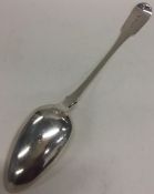 A fiddle and thread pattern large silver basting spoon wit