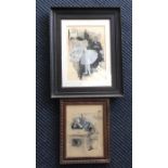 ECKHARDT: A framed and glazed monochrome watercolo
