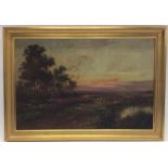 J M DUCKER: An oil on canvas in gilt frame depicti
