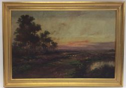 J M DUCKER: An oil on canvas in gilt frame depicti