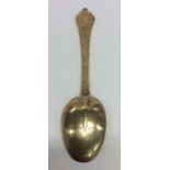 A silver gilt 18th Century trefid spoon attractive