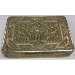 A rare French silver gilt snuff box attractively d
