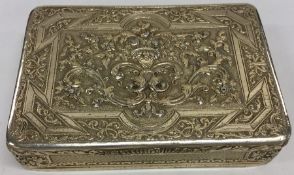 A rare French silver gilt snuff box attractively d