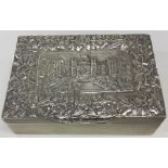 An unusual heavy silver castle top snuff box w