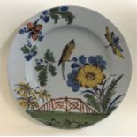 ENGLISH DELFT: A rare pair of 18th Century Bristol