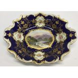 An attractive hand painted Coalport dish depicting