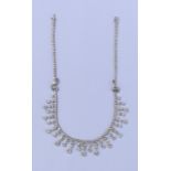 An important diamond fringe necklace mounted with