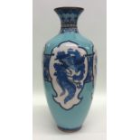 A good cloisonné tall baluster shaped vase decora