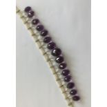 An unusual seed pearl and amethyst necklace with l