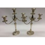 A massive Georgian style silver plated candelabra