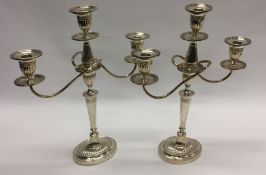 A massive Georgian style silver plated candelabra