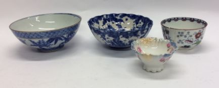 A good blue and white bowl of Chinese design on pe