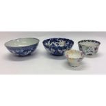 A good blue and white bowl of Chinese design on pe