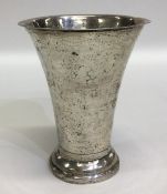 A Scandinavian silver tapering beaker of spreading