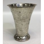 A Scandinavian silver tapering beaker of spreading