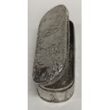 A good quality silver oval box decorated with figu