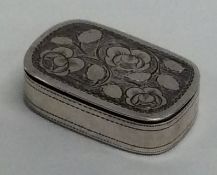 A small Georgian silver hinged top box attractivel